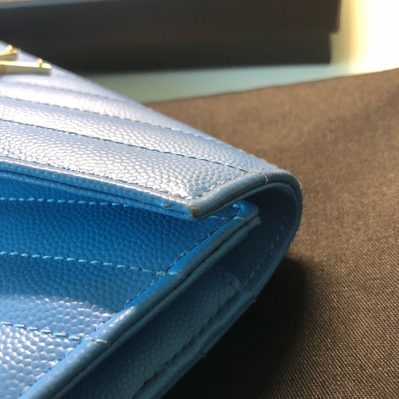 YSL Saint Laurent Monogram Logo Leather Wallet - Picture 5 of 8